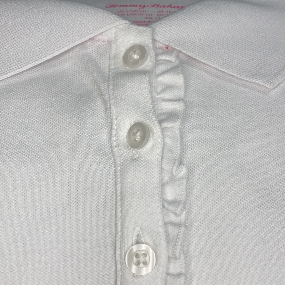 NWT Tommy Bahama Girl’s Pique Polo Shirt - Picture 4 of 8